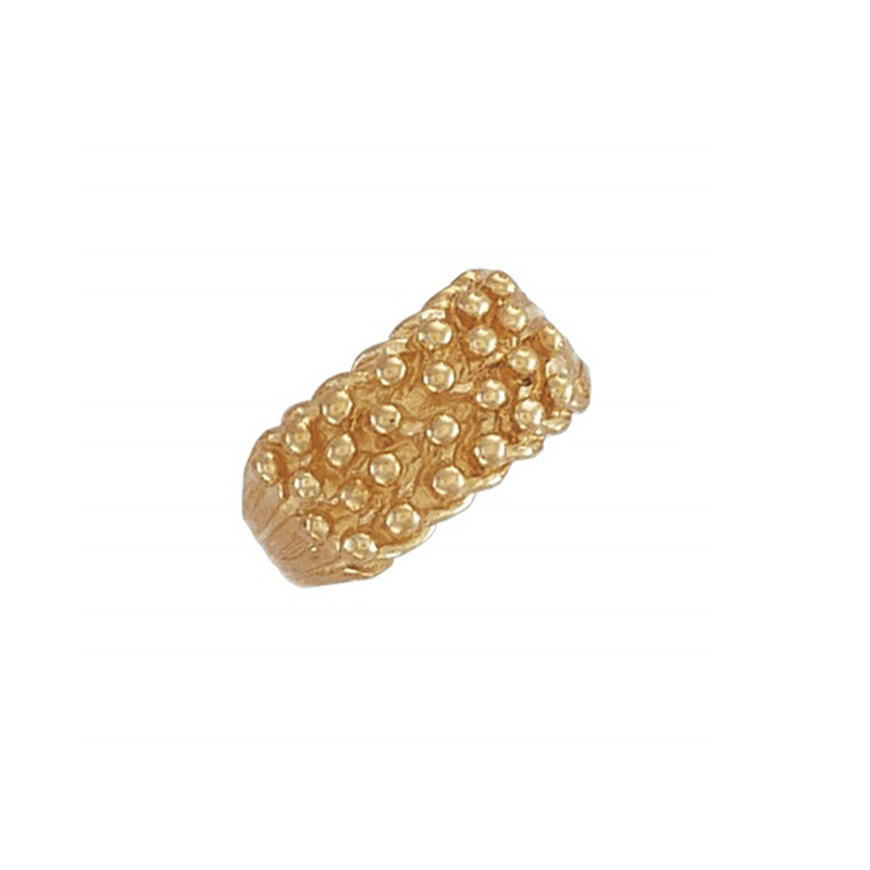 9ct Yellow Gold 4-Row Woven Back Keeper Ring